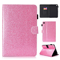 Wewoo Housse Étui Coque Pour iPad Mini 1/2/3/4/5 à rabat horizontal en cuir avec poudre de scintillement support et fente carte rose