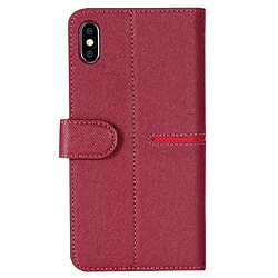 Avis Wewoo Housse Coque Pour iPhone XR GEBEI Etui de protection en cuir à rabat horizontal avec supportlogements cartesportefeuille et cadre photo vin rouge