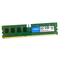 8Go RAM Crucial CT102464BD160B.C16FN DDR3 PC3L-12800U 1600Mhz 2Rx8 1.35v CL11 - Occasion