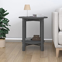 Avis Maison Chic Table basse,Table Console Table d'appoint, Table pour salon Gris Ø 55x60 cm Bois massif de pin -MN30870