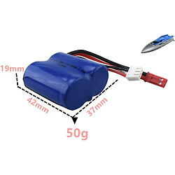 Acheter 1 Pièce Lithium Batterie De Remplacement 7.4V 600mAh 15C 18350 pour Télécommande Bateau Modèle RC Bateau