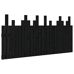 vidaXL Tête de lit murale Noir 166x3x80 cm Bois massif de pin