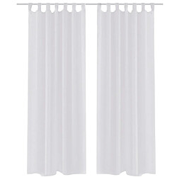 vidaXL Rideau fin Blanc 140x245 cm 2 pcs