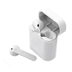 Chrono Ecouteur Bluetooth,Ecouteurs sans Fil Sport,Oreillettes Intra-Auriculaires,Contrôle Tactile,Micro Intégré,écouteurs étanches avec Etui de Charge,25 Heures Durée de Lecture(Blanc)