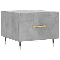 Maison Chic Table basse,Table Console Table d'appoint, Table pour salon gris béton 50x50x40 cm bois d'ingénierie -MN23611