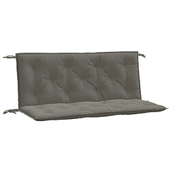 vidaXL Coussins de banc de jardin lot de 2 gris foncé mélangé tissu