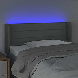 Avis Maison Chic Tête de lit scandinave à LED,meuble de chambre Gris clair 103x16x78/88 cm Tissu -MN45078