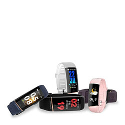 Acheter Justgreenbox Bracelet intelligent Thermomètre précis Fréquence cardiaque Pression artérielle Surveillance de l'oxygène, Rose