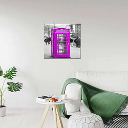 EPIKASA Impression sur Toile Londres, Violet, Polyester, 60x3x60 cm