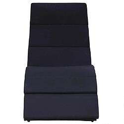 Avis Helloshop26 Transat bain de soleil avec coussin résine tressée noir 02_0012203