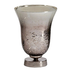 BigBuy Home Vase Argenté Aluminium Verre 21 x 21 x 28 cm