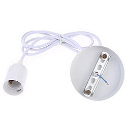 Wewoo E27 Support de lampe DIY Plafonnier Lustre Ampoules Vis Base SocketLongueur du câble 1 m Blanc