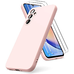 Coque Rose pour Samsung Galaxy A34 5G (6,6") et 2 Verres Trempé Film Protection Ecran Little Boutik®