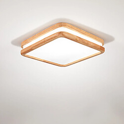 Stoex Lampe De Plafond Carré En Bois Plafonnier Moderne Plafonnier Intérieur Luminaire Plafonnier Led Pour Chambres À Coucher,Salons Couloirs 6000K