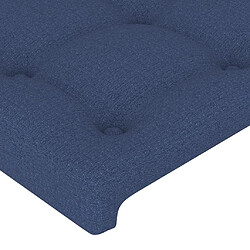 Acheter Maison Chic Lot de 2 Têtes de lit design Bleu pour chambre - Décoration de lit 80x5x78/88 cm Tissu -MN79624