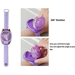 Avis Mini Ventilateur de Montre, Montre portable, Lumière LED Colorée, Ventilateur USB Pliable pour Femmes et Enfants (bleu)