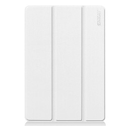 Etui en PU avec support tri-pliure blanc pour votre Apple iPad 10.2 (2019)