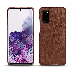 Coque cuir Samsung Galaxy S20 - Coque arrière - Marron délicat ( Pantone #95614d) - NOREVE