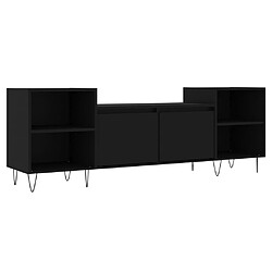 vidaXL Meuble TV Noir 160x35x55 cm Bois d'ingénierie