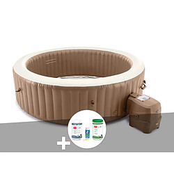 Kit spa gonflable Intex PureSpa Sahara rond Bulles 8 places + Kit de traitement au brome