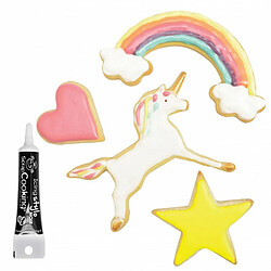 Scrapcooking 4 Découpoirs à biscuits Licorne + Stylo de glaçage noir