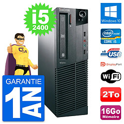 PC Lenovo ThinkCentre M81 SFF Intel i5-2400 RAM 16Go Disque 2To Windows 10 Wifi - Occasion