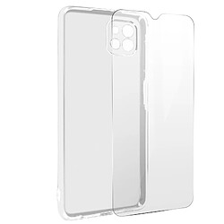 Avizar Coque Samsung Galaxy A22 5G Souple et Film Verre Trempé 9H transparent