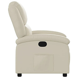 Acheter Maison Chic Fauteuil inclinable,Fauteuil luxe de relaxation Crème Similicuir -MN65089