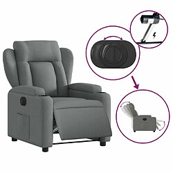 Maison Chic Fauteuil Relax pour salon, Fauteuil inclinable électrique Gris foncé Tissu -GKD76131 pas cher