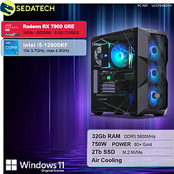 Sedatech PC Gamer Pro • Intel i5-12600KF • RX 7900 GRE • 32Go DDR5 • 2To SSD M.2 • Windows 11