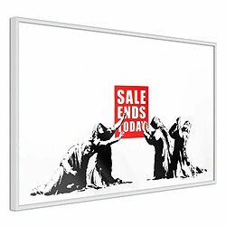 Paris Prix Affiche Murale Encadrée Banksy Sale Ends 30 x 20 cm Blanc