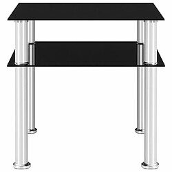 Avis Maison Chic Table d'appoint | Table Basse Noir 45x50x45 cm Verre trempé -GKD81880