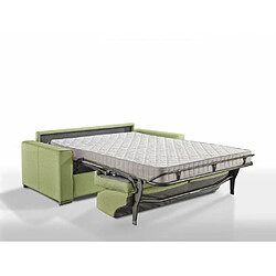 Inside 75 Canapé convertible EXPRESS PREMIUM 120 cm sommier lattes RENATONISI matelas BULTEX velours vert