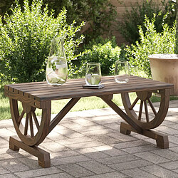 vidaXL Table basse de jardin 90x50x40 cm bois de sapin massif