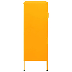 Avis vidaXL Armoire de rangement Jaune moutarde 80x35x101,5 cm Acier