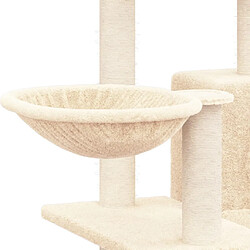 Acheter Helloshop26 Arbre à chat meuble tour grimper jouet grattage grattoir escalade plateforme avec griffoirs en sisal 82 cm crème 02_0022521