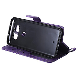 Acheter Wewoo Housse Coque Pour LG G8 ThinQ Solid Color Horizontal Flip de protection avec support et fentes cartes et portefeuille et cadre photo et lanière violet