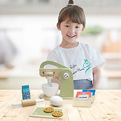 Batteur pâtisserie 10 accessoires de dinette enfant garçon fille Teamson Kids vert TK-W00007