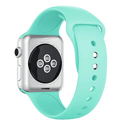 Wewoo Bracelet Bande de montre en silicone à double rivets pour Apple Watch séries 3 et 2 1 38 mm (vert menthe)