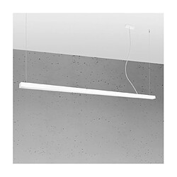 Luminaire Center Suspension LED Pinne Acier Blanc