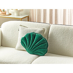 Beliani Coussin CONSOLIDA Velours Unicolore Vert émeraude