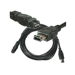 Kalea-Informatique Cordon adaptateur FireWire 400 IEEE1394a 800 IEEE1394b 6 Points Mâle 9 Points Mâle - 1.8M 6 Points Mâle / 9 Points Mâle - 1.8M