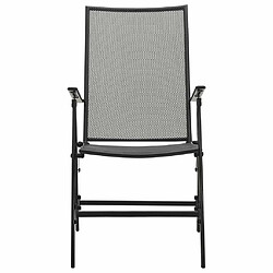 Avis Maison Chic Lot de 4 Chaises pliables en maille Acier Anthracite -GKD73636