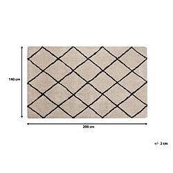 Beliani Tapis 140 x 200 cm beige et noir ADALAR