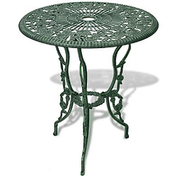 Maison Chic Jeu de bistro 3 pcs,Mobilier d'extérieur,table de bistro et chaises Aluminium coulé Vert -GKD143244