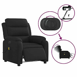 Maison Chic Fauteuil Relax pour salon, Fauteuil de massage inclinable électrique Noir Tissu -GKD86827 pas cher