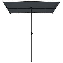 Avis vidaXL Parasol de jardin avec mât en aluminium 180x110 cm Noir