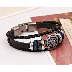 YP Select Bracelet Article Tresse Pour Restaurer Les Façons Anciennes Bracelet En Cuir Pu Noir