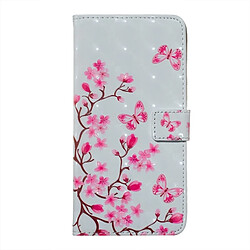 Wewoo Housse Coque Étui en cuir à rabat horizontal avec motif de fleurs pour papillons et motifs pour iPhone XR, porte-cartes emplacements pour cartes, cadre photo portefeuille