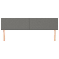 Avis Maison Chic Lot de 2 Têtes de lit design pour chambre - Décoration de lit Gris foncé 80x5x78/88 cm Tissu -MN95669